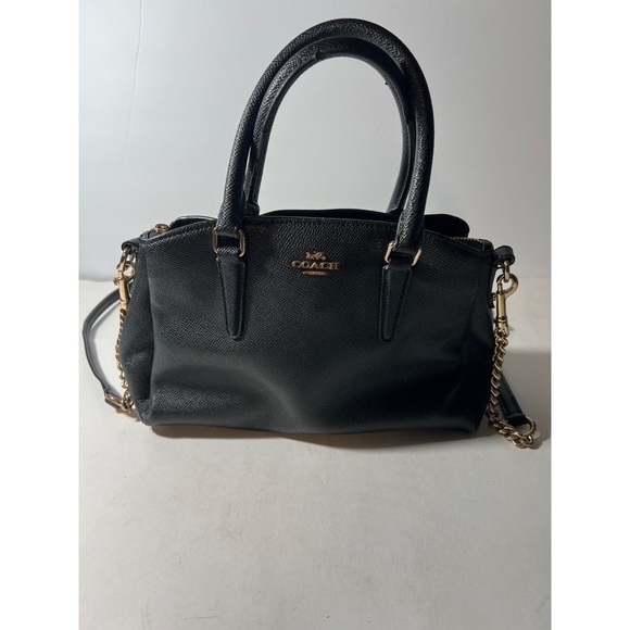 Coach Black Leather Handbag - Picture 1 of 8